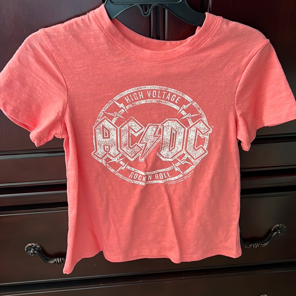 GB girls AC/DC pink t-shirt, band tshirt
